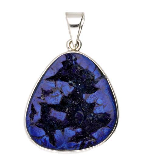 Zilveren Lapis Lazuli met kristallen kettinghanger, Sieraden, Tassen en Uiterlijk, Kettinghangers, Verzenden