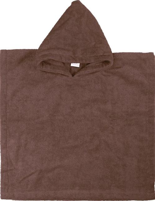 MamaLoes Badstof Chocolade Bruin Baby Poncho ML010515, Kinderen en Baby's, Badjes en Verzorging, Nieuw, Verzenden