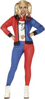 Harley Quinn Kostuum Rood Blauw Dames, Kleding | Dames, Carnavalskleding en Feestkleding, Verzenden, Nieuw