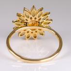 Ring - 14 karaat Geel goud Citrien - Diamant -, Sieraden, Tassen en Uiterlijk, Ringen, Nieuw
