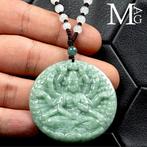 Amulet - Goddelijke bescherming Néphriet jade hanger -, Antiek en Kunst, Curiosa en Brocante