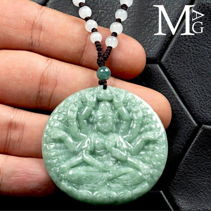 Amulet - Goddelijke bescherming Néphriet jade hanger -, Antiek en Kunst, Curiosa en Brocante