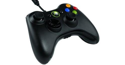 Microsoft Xbox 360 Controller Wired Zwart, Spelcomputers en Games, Spelcomputers | Xbox 360, Zo goed als nieuw, Ophalen of Verzenden