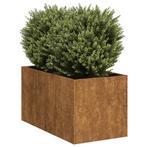 vidaXL Plantenbak roestig 40x80x40 cm weervast staal, Verzenden, Nieuw, Metaal