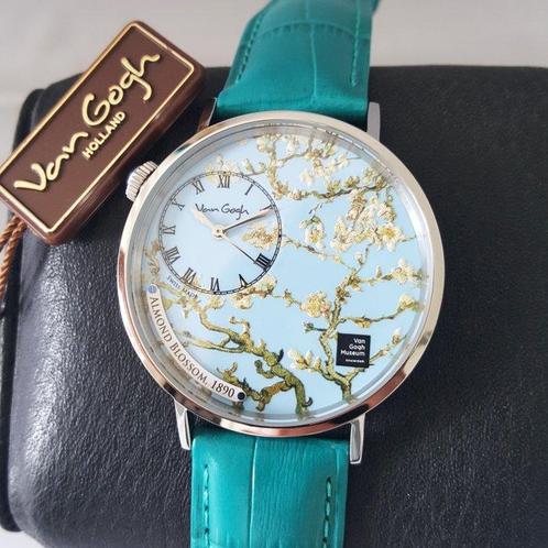 van Gogh - Official - Swiss Made - Almond Blossom - 1890, Sieraden, Tassen en Uiterlijk, Horloges | Heren