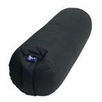 Yoga Bolster Zwart Rond Katoen - Effen - 59 x 21,5 cm, Sport en Fitness, Overige Sport en Fitness, Verzenden, Nieuw