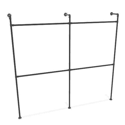 Industrieel Kledingrek Toulouse | Zwart 33.7 mm | Vloer/Wand, Kleding | Dames, Kledingrekken, Ophalen of Verzenden