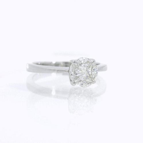 Ring - 18 karaat Witgoud - 0.49ct. tw. Diamant (Natuurlijk), Sieraden, Tassen en Uiterlijk, Ringen
