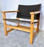 Safari stoel Hyllinge Møbler Denemarken hout canvas 70s, Huis en Inrichting, Fauteuils, Gebruikt, Verzenden, Minder dan 75 cm
