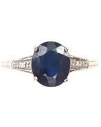 Saffier - Zilver, La Porte des Étoiles - Ring Blauwe saffier