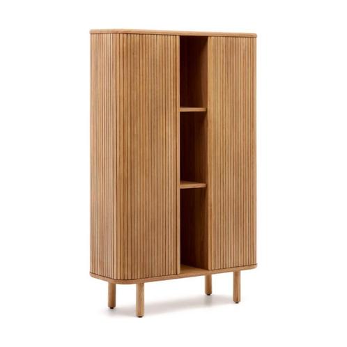 *WOONWINKEL* Kave Home Mailen Houten Kast Met Latjes Schuifd, Huis en Inrichting, Kasten | Wandmeubels, Nieuw, Verzenden