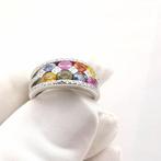 Ring - 18 karaat Witgoud - 2.94ct. tw. Gemengde edelstenen -, Sieraden, Tassen en Uiterlijk, Ringen, Nieuw