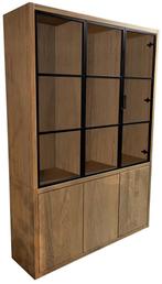 Buffetkast Heeze eiken natuur met stalen deuren 155cm, Huis en Inrichting, Ophalen of Verzenden, Nieuw