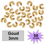 Fako Bijoux® - Knijpkraal Cover - Verberger - 3mm - 50 Stuks, Verzenden, Nieuw