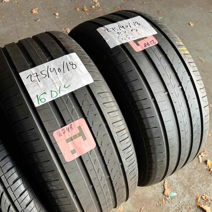 2 x Pirelli Cinturato P7 275-40-18 Zomerbanden 5,5mm, Auto-onderdelen, Banden en Velgen, 18 inch, Zomerbanden, 275 mm, Personenwagen