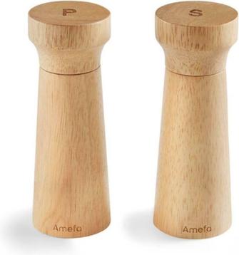 Amefa 2x zoutmolen wood 15cm van €29 voor 13