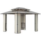 TRUUSK Tuinpaviljoen Met Zonnedak 3,65x3x2,75m, Robuust Pavi, Tuin en Terras, Verzenden, Nieuw