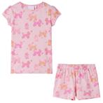 vidaXL Kinderpyjama met korte mouwen 116 lichtroze, Kinderen en Baby's, Kinderkleding | Overige, Verzenden, Nieuw