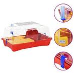 VidaXL hamsterkooi, rood, 57 x 33 x 26 cm, Ophalen, Nieuw