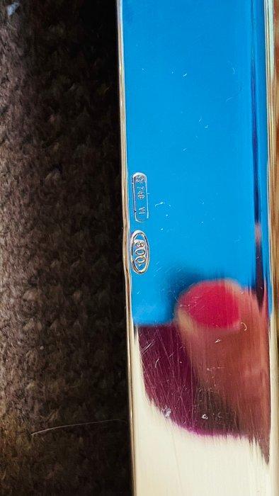 Dienblad - .800 zilver - Zilveren dienblad + handvatten, Antiek en Kunst, Antiek | Goud en Zilver