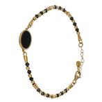 Armband - 18 karaat Geel goud Onyx, Sieraden, Tassen en Uiterlijk, Armbanden, Nieuw
