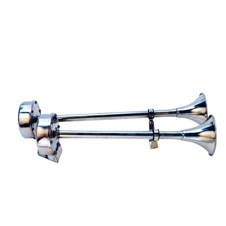 Roca Dubbele RVS Scheepshoorn Deluxe 470 mm 12 Volt, Watersport en Boten, Accessoires en Onderhoud, Nieuw, Ophalen of Verzenden