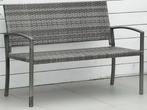 Stijlvolle Grijze Rotanlook Tuinbank - Parkbank 2-persoons, Verzenden, Nieuw