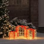 vidaXL Cadeau Doos met 60 LED 3 pcs Warmwit 20 x 20 x 20 cm, Diversen, Kerst, Verzenden, Nieuw
