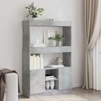 vidaXL Hoge kast 92x33x140 cm bewerkt hout betongrijs, Verzenden, Nieuw, Overige houtsoorten