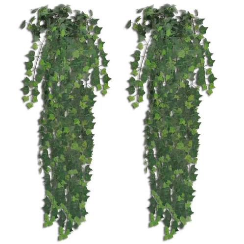 Kunstplanten klimop 90 cm groen 2 st (Kunstgras-Planten), Tuin en Terras, Gras en Kunstgras, Nieuw, Verzenden