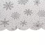 Ruhhy Kersttafelkleed 260x140cm - Elegant Wit met Zilvere..., Diversen, Kerst, Ophalen of Verzenden, Nieuw