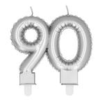 Zilveren Kaars 90 Jaar 8cm, Verzenden, Nieuw