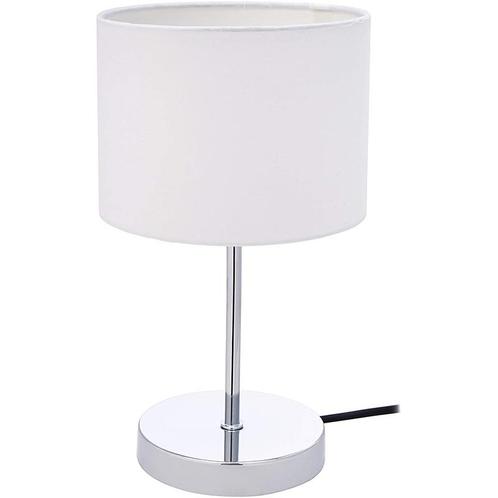 Tafellamp UMI - metalen voet - chrome- textiel lampenkap -, Huis en Inrichting, Lampen | Tafellampen, Verzenden