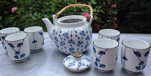Japans servies, Japans theeservies, Japans theeblikje, kopje, Huis en Inrichting, Keuken | Servies, Overige stijlen, Nieuw, Porselein