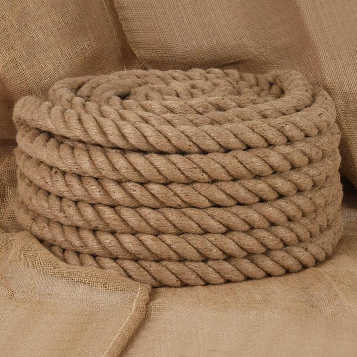 vidaXL Touw 5 m lang 50 mm dik jute, Doe-het-zelf en Verbouw, IJzerwaren en Bevestigingsmiddelen, Nieuw, Verzenden