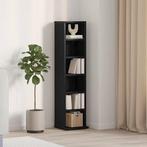 vidaXL CD-kast 21x20x88 cm spaanplaat zwart eikenkleurig, Verzenden, Nieuw