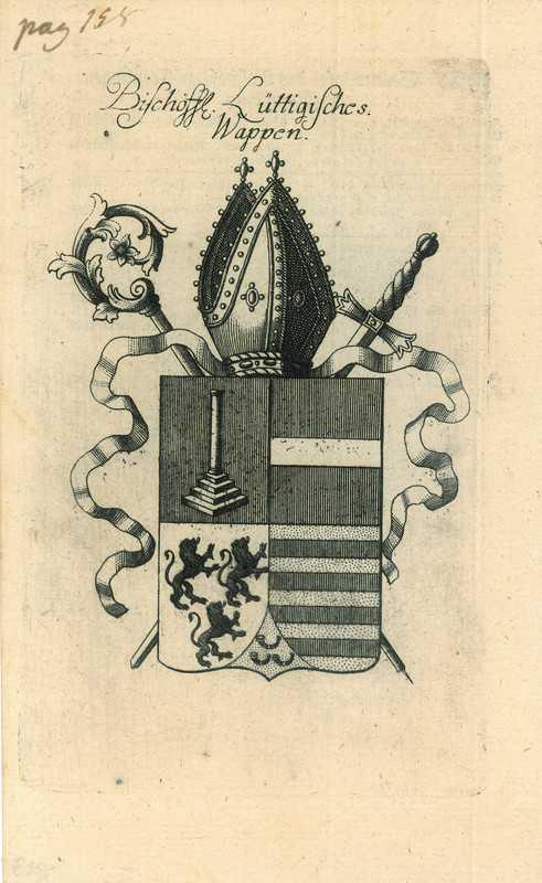 Cartografische prent van Liege, Antiek en Kunst, Kunst | Etsen en Gravures