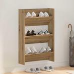 vidaXL Wand Schoenenkasten Anders artisanaal eikenkleurig, Verzenden, Nieuw