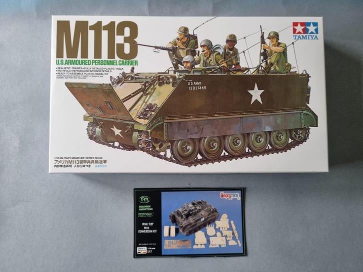 Tamiya 35040 M113 1:35 + Verlinden M981 conversion, Hobby en Vrije tijd, Modelbouw | Auto's en Voertuigen, Tamiya, Verzenden
