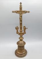 Art Deco Crucifix - Verguld messing - Begin 20e eeuw -