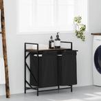 vidaXL Wasmand 2 vakken met plank gerookt eikenkleurig, Verzenden, Nieuw