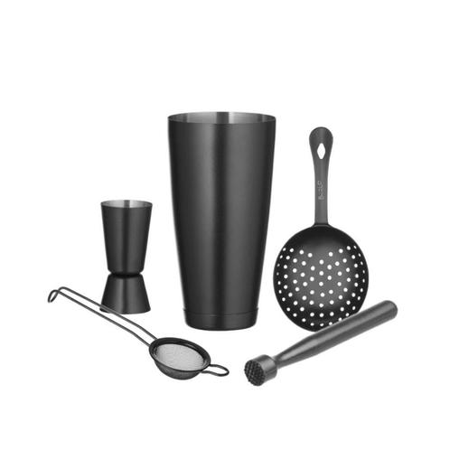 Cocktail set | 6-delig | Zwart, Zakelijke goederen, Horeca | Keukenapparatuur, Nieuw in verpakking, Verzenden