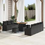 vidaXL 10-delige Tuinbankenset met kussens poly rattan, Verzenden, Nieuw, Rotan