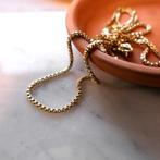Gouden Venetiaanse schakel ketting | 52 cm (veerring), Sieraden, Tassen en Uiterlijk, Kettingen, Ophalen of Verzenden, Gebruikt