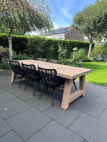 Op voorraad €560 grote robuuste douglas tuintafel 295x97x76