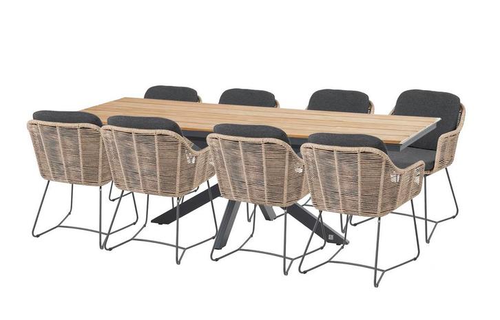 Taste by 4 Seasons Belmond tuinset naturel met Minerva tafel, Tuin en Terras, Tuinsets en Loungesets, Ophalen of Verzenden