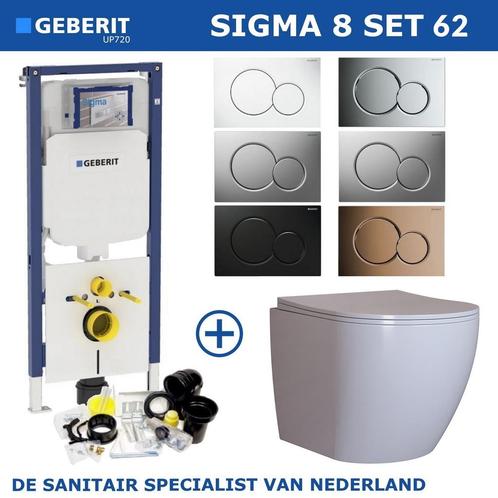 Geberit Sigma 8 (UP720) Toiletset set62 Mudo Rimless Met, Huis en Inrichting, Badkamer | Complete badkamers, Nieuw, Ophalen of Verzenden