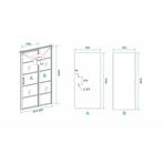 Nisdeur Horizon met Vast Paneel 100x200 cm 8 mm NANO Mat, Doe-het-zelf en Verbouw, Sanitair, Ophalen of Verzenden, Nieuw