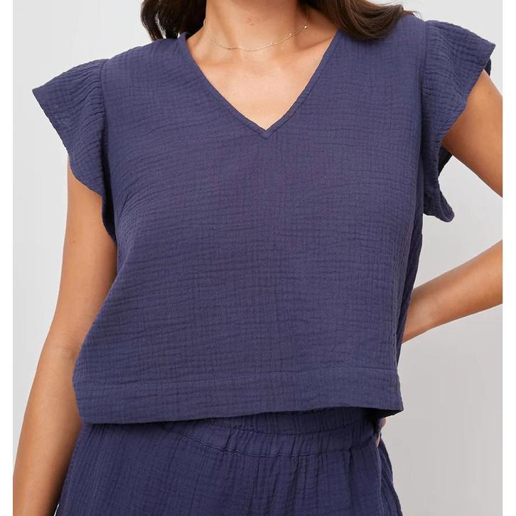 Rails • blauwe korte top Miley • M, Kleding | Dames, Tops, Blauw, Nieuw, Maat 38/40 (M), Verzenden