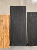 Tafelblad Mango zwart 280x100x6 cm, Industrieel, botanisch, landelijk, Vijf personen of meer, Rechthoekig, Overige houtsoorten